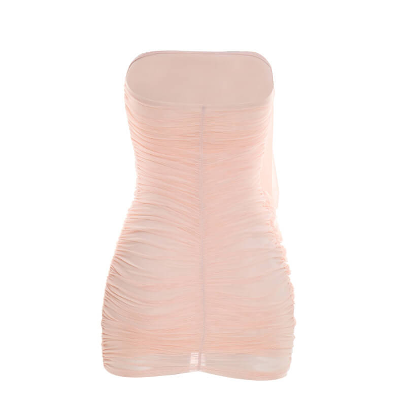Strapless Ruched Mini Bodycon Dress
