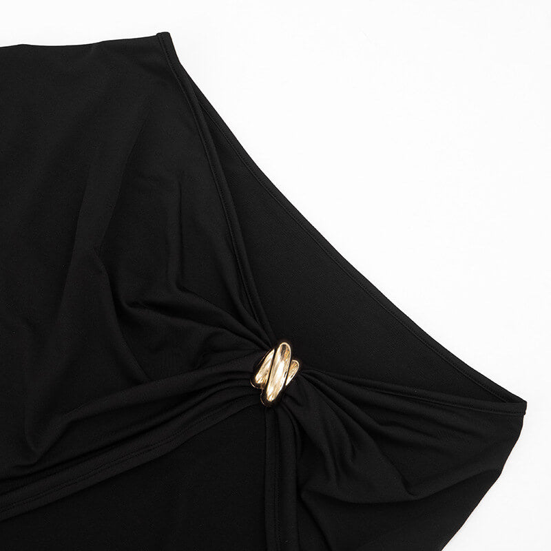 Asymmetric One-Shoulder Cropped Co-ord Set