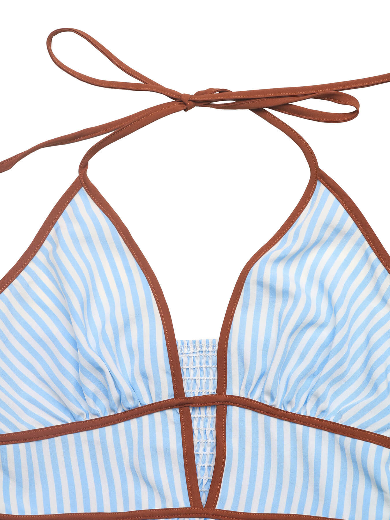 Striped Halter Cutout Maxi Dress