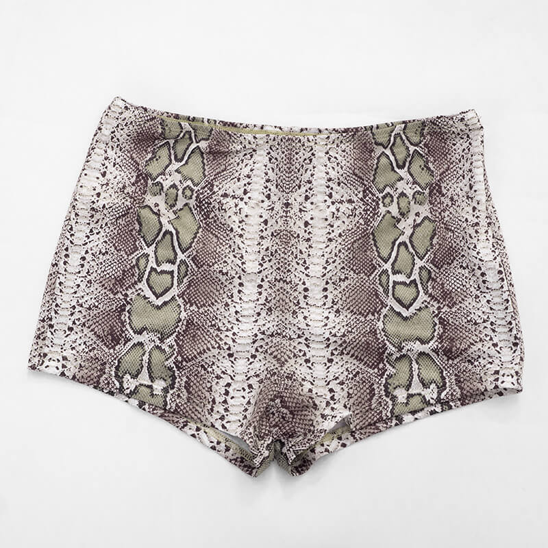 Snake Print Halter Top & Shorts Set
