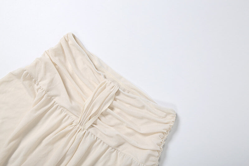 Chiffon Ruffle Blouse & Midi Skirt Set