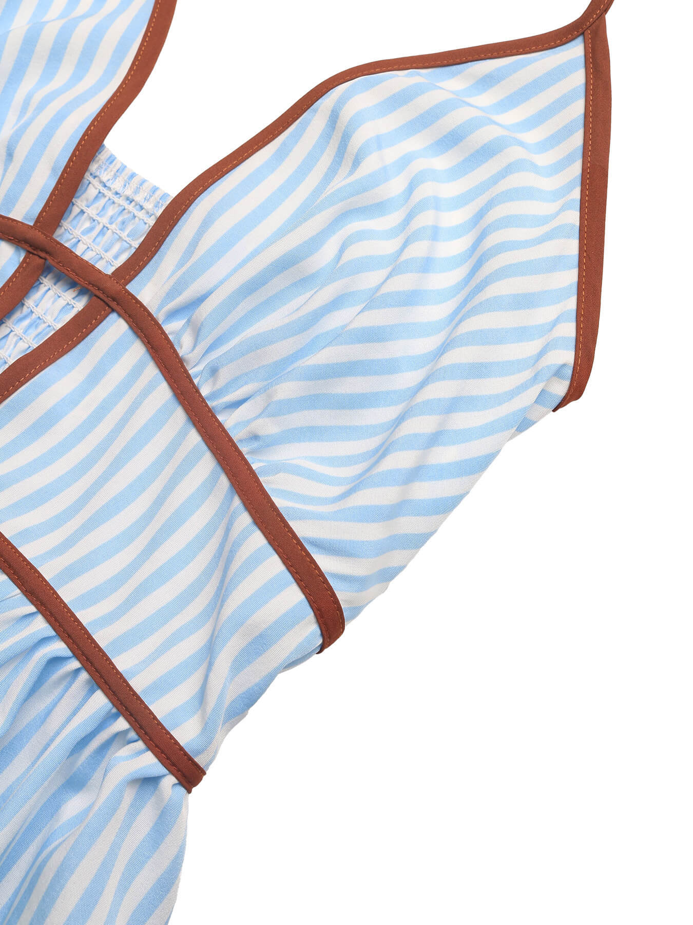 Striped Halter Cutout Maxi Dress