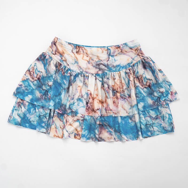 Bloom Print Halter Top & Ruffle Skirt Set