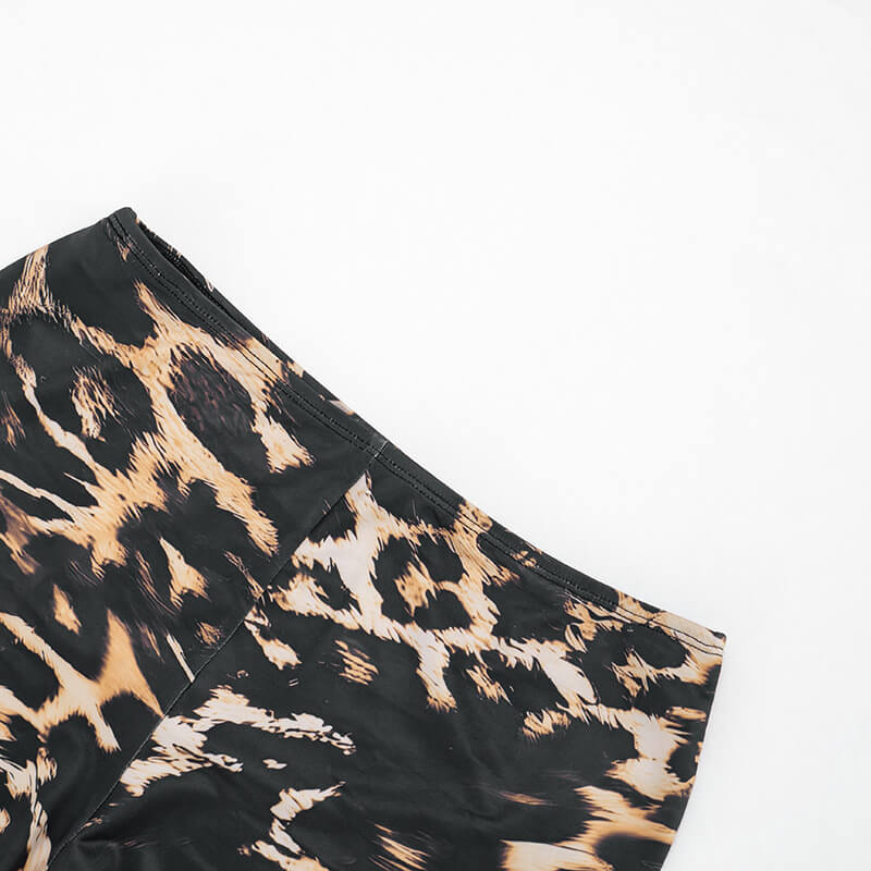 Leopard Print Halter Backless Co-ord Set