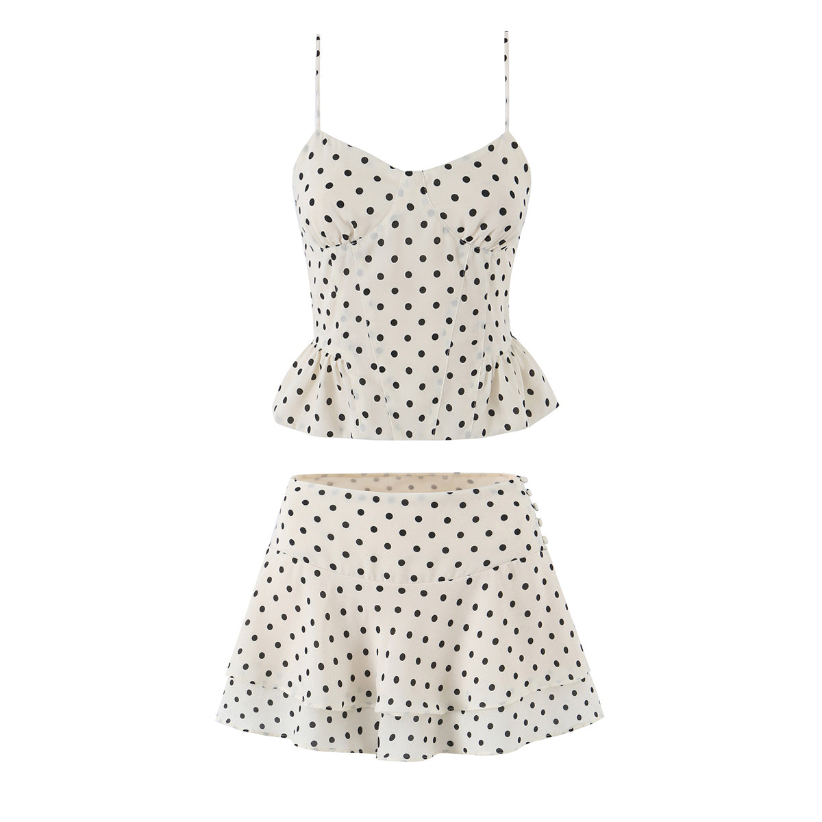 The Dottie Polka Dot Brace & Skirt Set