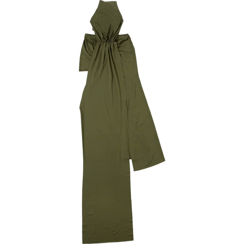 Halter Lace-Up Backless Maxi Dress