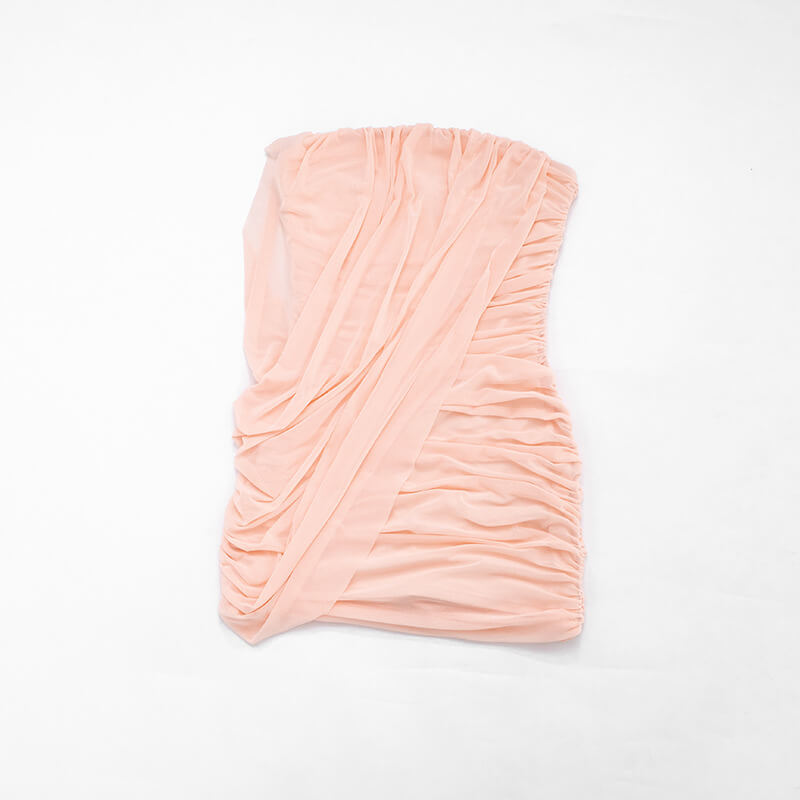 Strapless Ruched Mini Bodycon Dress