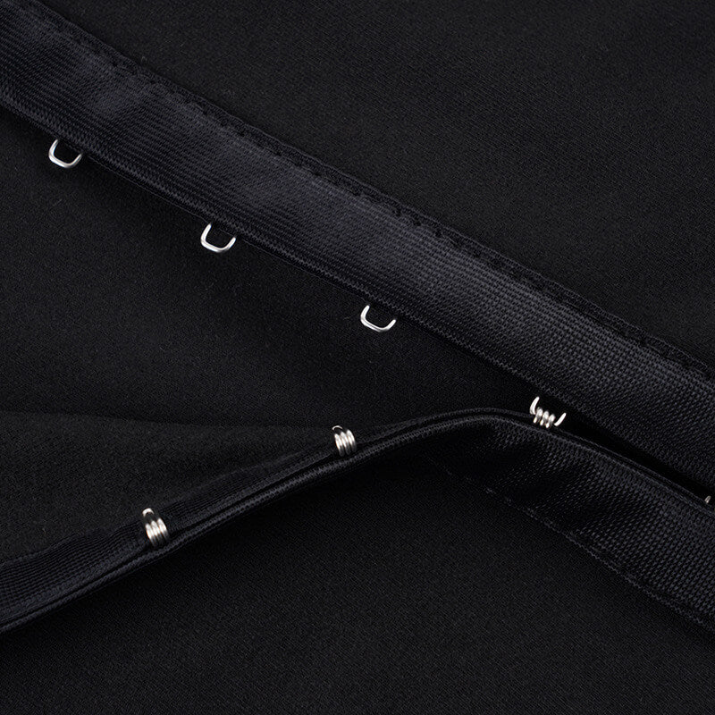 Black Sleeveless Pleated Tennis Dress