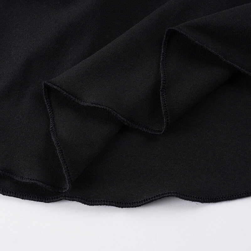 Black Sleeveless Pleated Tennis Dress