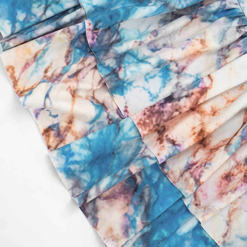 Bloom Print Halter Top & Ruffle Skirt Set