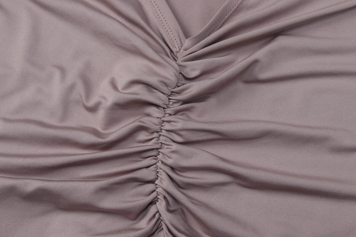 Halter Backless Ruched Maxi Dress