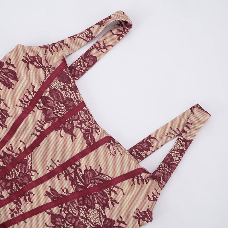 Floral Ruched Spaghetti-Strap Mini Dress