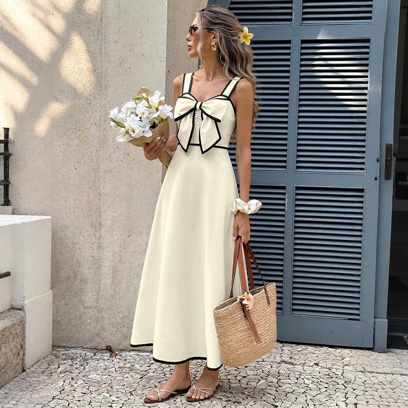 The Isadora Stripe Bow-Waist Dress
