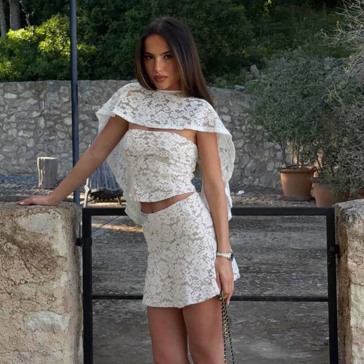 The Elodie Lace Three-Piece Set