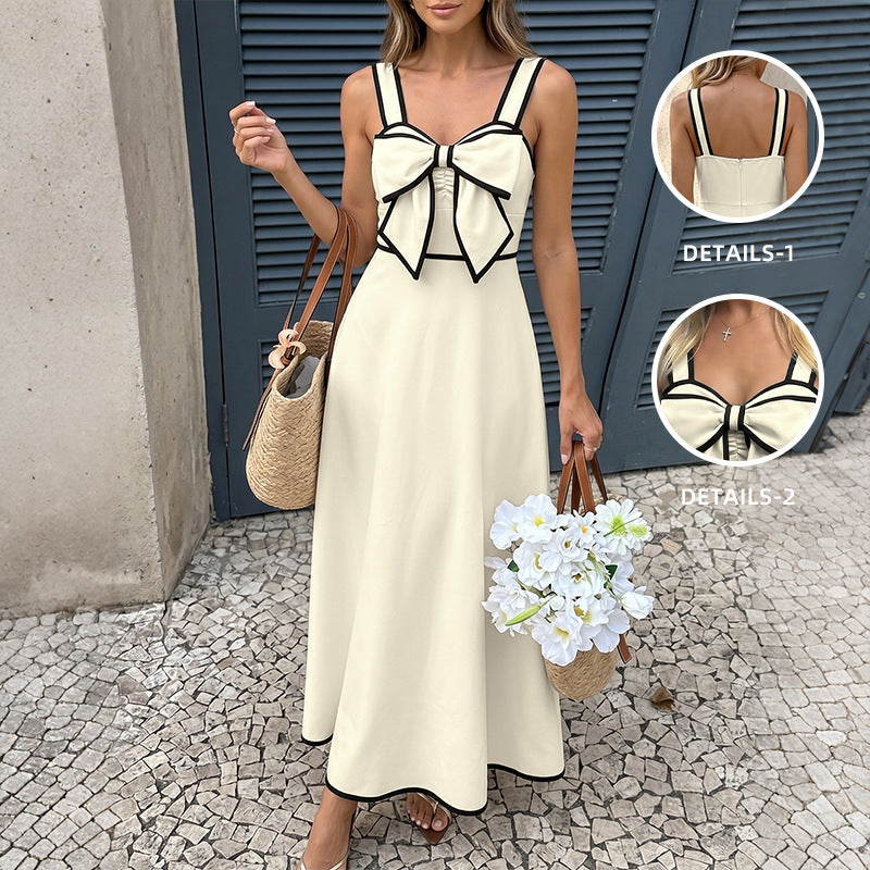 The Isadora Stripe Bow-Waist Dress